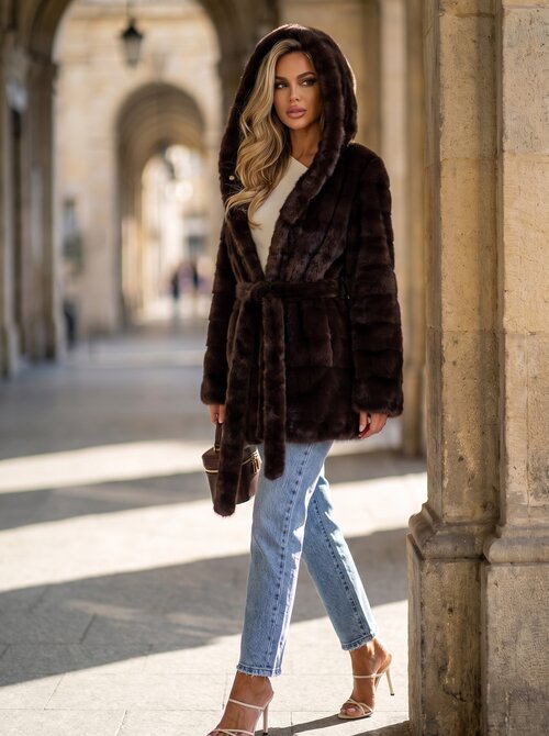 Ariane faux fur coat brown Ariane faux fur coat brown