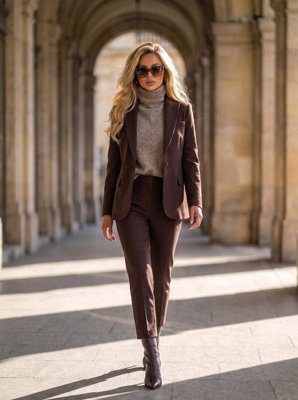 Marielle suit brown