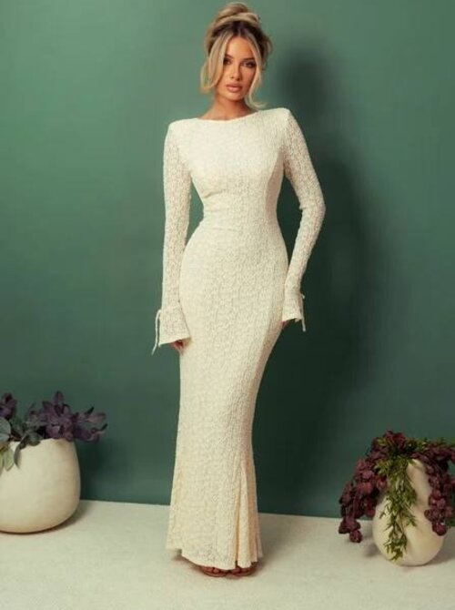 Livey lace dress creme