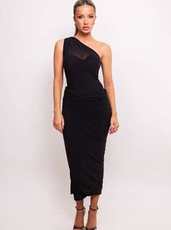 Sheila one shoulder dress black Sheila one shoulder dress black