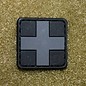 EMT Red cross marker patch small black