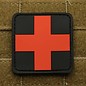 EMT Red cross marker patch large black/red