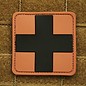 EMT Red cross marker patch large tan