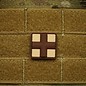 EMT Red cross marker patch small tan