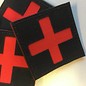 Apatch Kruis patch zwart rood