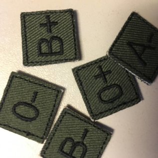 EMT Mini bloedgroup patch green B+