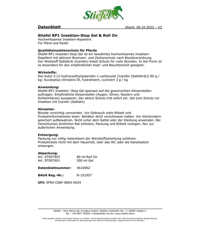 Stiefel RP1 Insekten-Stop Gel