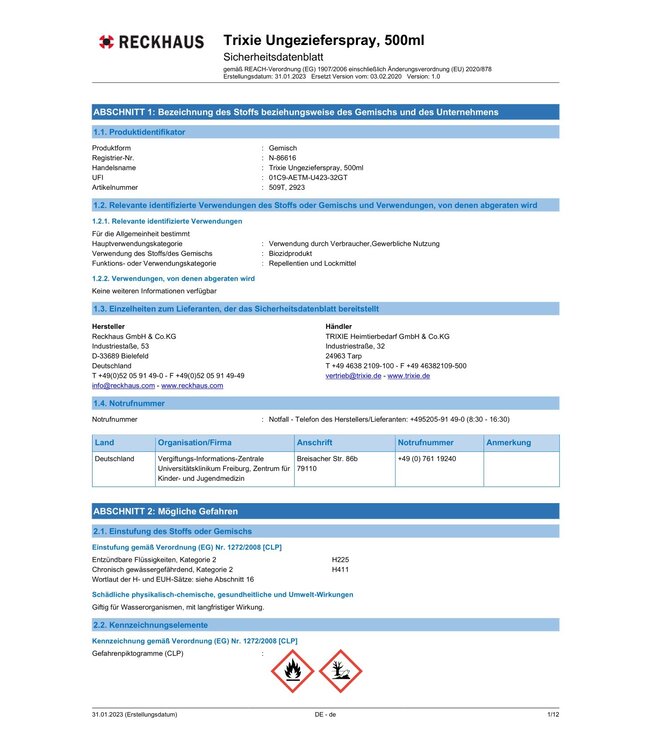 Trixie Fogger Ungeziefer-Sprühautomat
