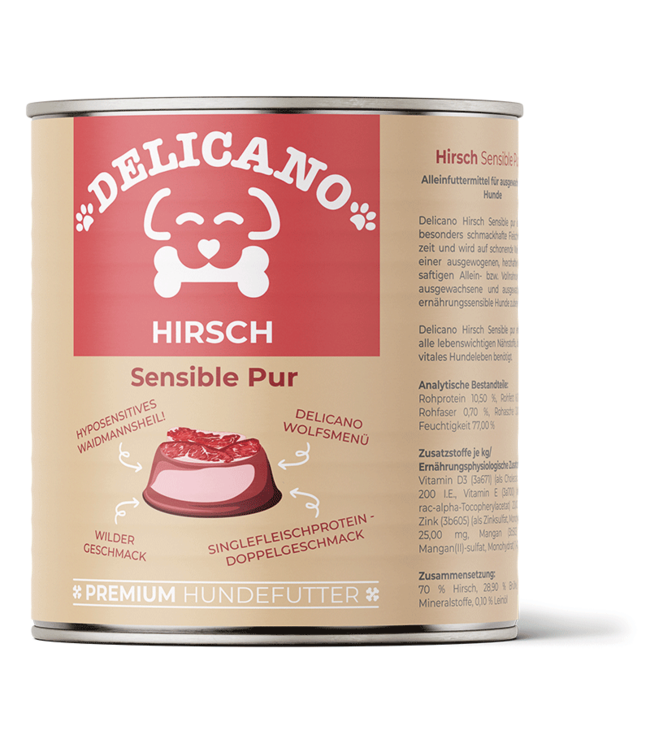 Delicano DeliCano Hirsch Pur 800g