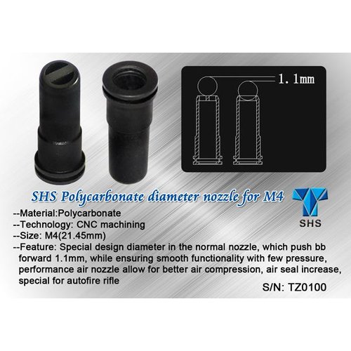 SHS M4 Polycarbonate Diameter Nozzle