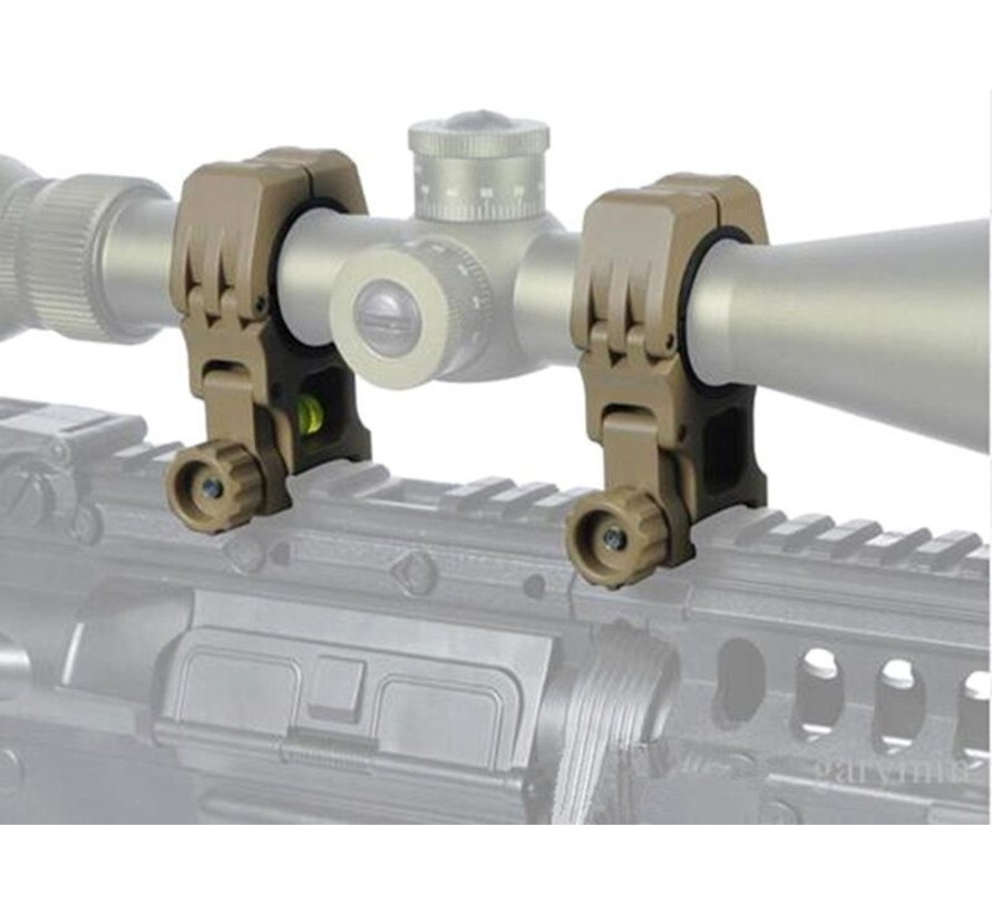 M10 1 inch to 30mm Scope Rings With Level