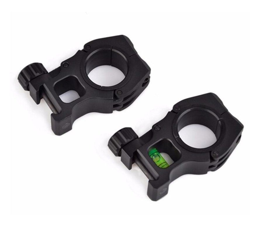 M10 1 inch to 30mm Scope Rings With Level