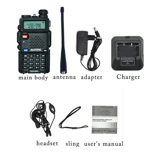 BAOFENG Uv5r Professional Two Way Radio Black