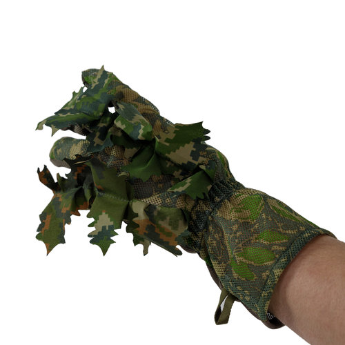 STALKER Green 3D Leaf Suit Gloves