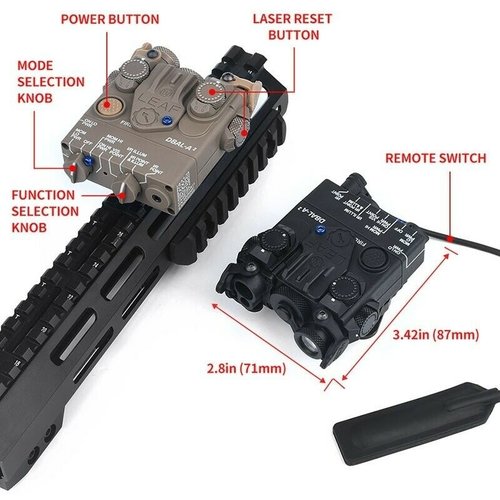 WADSN Tactical PEQ DBAL-A2 Aiming Devices (Green + IR Laser + White Light)