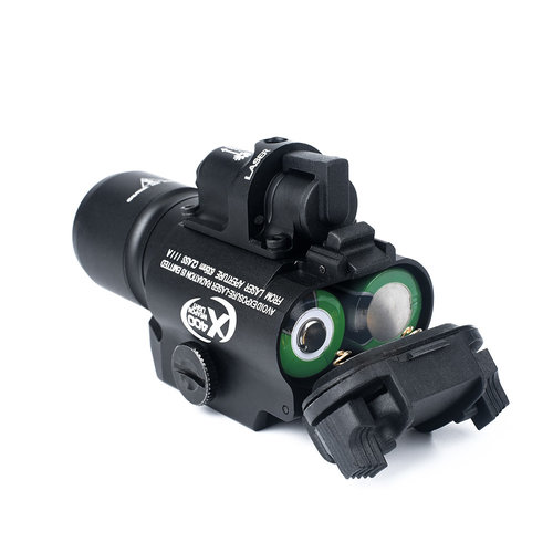 WADSN X400 Pistole Taktische Taschenlampe + Roter Laser - Schwarz