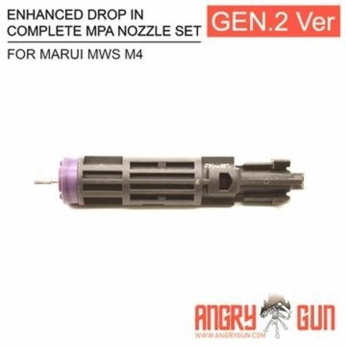 AngryGun Enhanced Drop In Complete MPA Nozzle Set Gen 2 Version. for Marui MWS M4