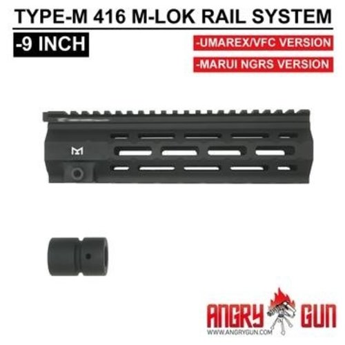 AngryGun Type-M 416 M-lok Rail System Series- 9" Marui NGRS AngryGun Type-M 416 M-lok Rail System Series- 9" Marui NGRS