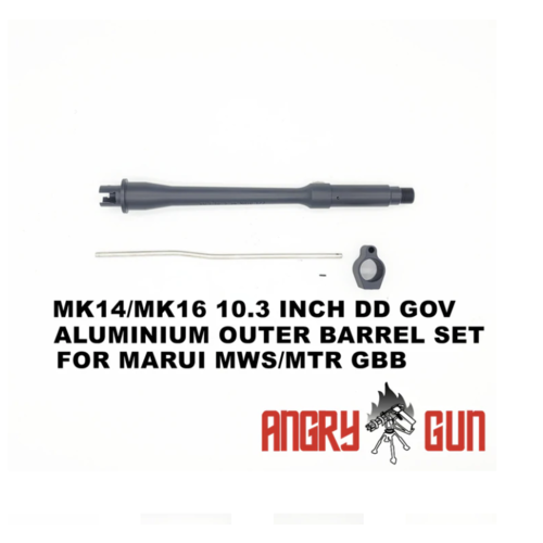 AngryGun MK14/MK16 (11.5") DD Gov Aluminium Outer Barrel Set for Marui MWS/MTR