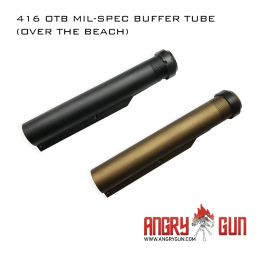 AngryGun G-Style Mil-Spec CNC 6 Position Buffer Tube - MWS - Black