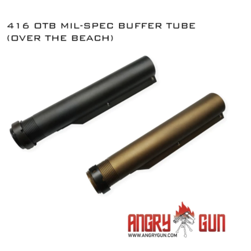 AngryGun G-Style Mil-Spec CNC 6 Position Buffer Tube - MWS - Black