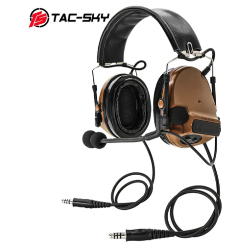 Tac-Sky Comtac III Dual-Pass Headset (Silicone Earmuffs) - FDE