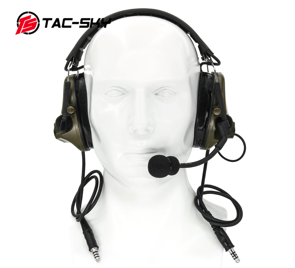 Tac-sky Tac-Sky Comtac III Dual-Pass Headset (Silicone Earmuffs 