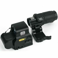 HHS Red/Green Holographic Hybrid Sight - EXPS with G33 Magnifier – Black