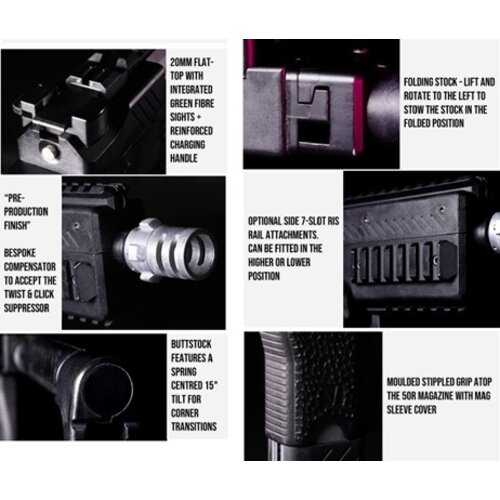 Vorsk VMP-1X GBB SMG - Tan (Pack - Suppressor, 2x 48 round magazine, Vorsk Patch) Vorsk VMP-1X GBB SMG - Tan (Pack - Suppressor, 2x 48 round magazine, Vorsk Patch)