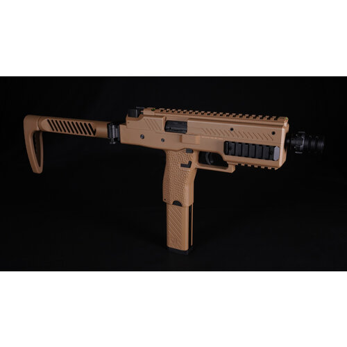 Vorsk VMP-1X GBB SMG - Tan (Pack - Suppressor, 2x 48 round magazine, Vorsk Patch) Vorsk VMP-1X GBB SMG - Tan (Pack - Suppressor, 2x 48 round magazine, Vorsk Patch)