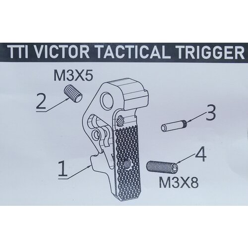 TTI VICTOR Taktischer Abzug (für AAP01 /TP22/Glock) RED
