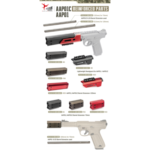 Action Army AAP01/01C Barrel Extension 70mm - Black