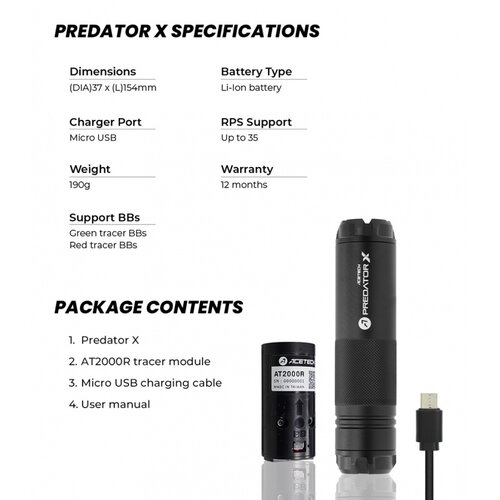 Acetech Predator X  - Black Acetech Predator X  - Black