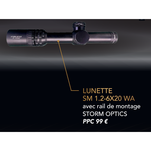 STORM  Scope SM 1.2-6x20 WA With Mounts STORM OPTICS STORM  Scope SM 1.2-6x20 WA With Mounts STORM OPTICS