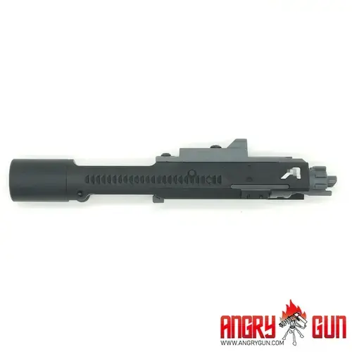 AngryGun Kompletter MWS High Speed Bolt Carrier mit Gen2 MPA Düse - Schwarz, AERO Style Mündungskraft einstellbar