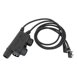 WADSN Tactische Dual Communication U94 V2 PTT-Kenwood – Zwart