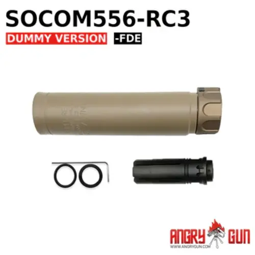 AngryGun SOCOM556-RC3 DUMMY-SCHALLDÄMPFER FDE (VOLLMARKIERTE VERSION)