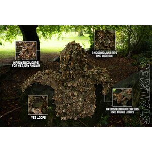 STALKER Brauner Eichenblatt-Anzug - M/L