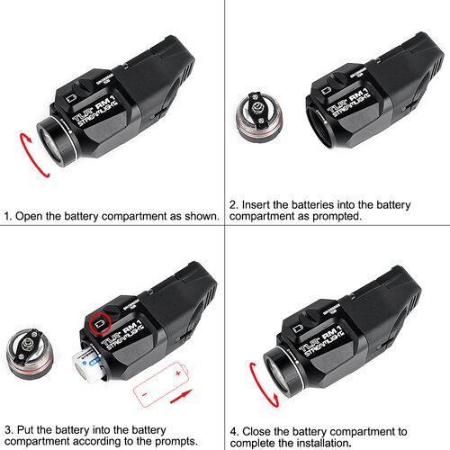 WADSN T RM 1 Rail Mounted Tacticial Ligting System - Black (LOGO) WADSN T RM 1 Rail Mounted Tacticial Ligting System - Black (LOGO)