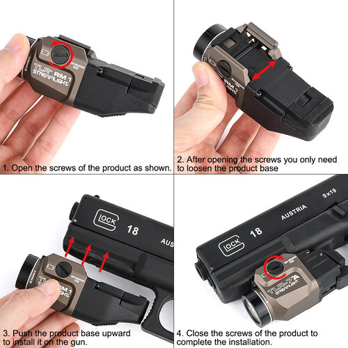 WADSN T RM 1 Rail Mounted Tacticial Ligting System - DE (LOGO) WADSN T RM 1 Rail Mounted Tacticial Ligting System - DE (LOGO)