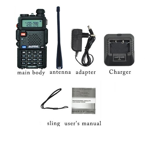 BAOFENG Uv5r Professional Two Way Radio Black