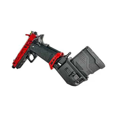 CTM Hi-Capa HPA M4 AEG Magazine 90° Angled Adapter - Red / Black