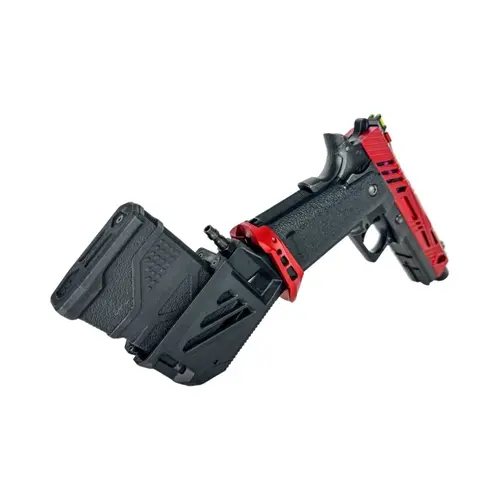 CTM Hi-Capa HPA M4 AEG Magazine 90° Angled Adapter - Red / Black