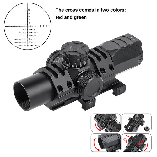 Aim-O 3x25 Scope Rood/Groene Stippen - Zwart