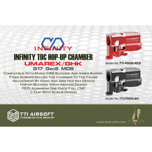 TTI Infinity TDC Hop-Up-Kammer für Umarex / GHK G17 Gen5 MOS – Schwarz TTI Infinity TDC Hop-Up-Kammer für Umarex / GHK G17 Gen5 MOS – Schwarz