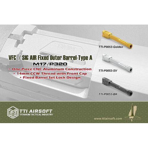 TTI VFC/SIG AIR M17 Fixed Outer Barrel Type A - Golden TTI VFC/SIG AIR M17 Fixed Outer Barrel Type A - Golden