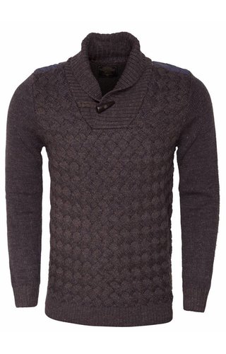 WAM DENIM Sweater 77060 NAVY BROWN WAM DENIM Sweater 77060 NAVY BROWN