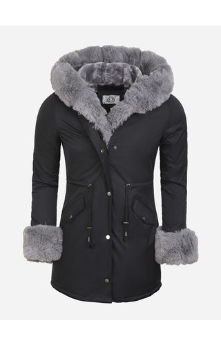 Artika Icewear Winter Coat Ladies L524-1027 Black Grey Artika Icewear Winter Coat Ladies L524-1027 Black Grey