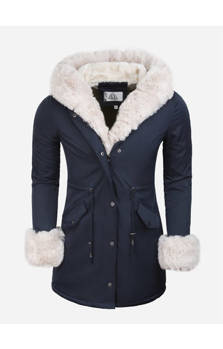 Artika Icewear Winterjas Dames L524-2062 Blue Beige Artika Icewear Winterjas Dames L524-2062 Blue Beige