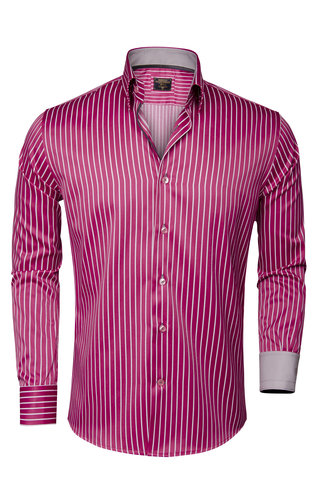 Wam Denim Overhemd Lange Mouw 75245 Fuchsia White Wam Denim Overhemd Lange Mouw 75245 Fuchsia White